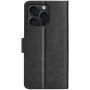 Flip etui iz PU usnja za iPhone 15 Pro Max - črna