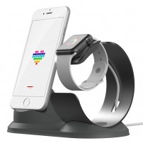 Polnilna postaja za aluminij za Apple Watch in iPhone - siva