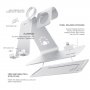 Bestand 3v1 dokovacia stojan pre iPhone / Apple Watch / AirPods - srebro