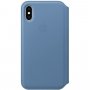 Usnjeni ovitek Apple Folio za iPhone XS - koruzno modro