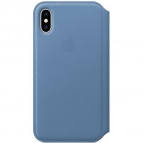 Usnjeni ovitek Apple Folio za iPhone XS - koruzno modro