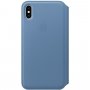 Usnjeni ovitek Apple Folio za iPhone XS Max - koruzno modro