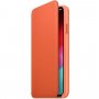 Usnjeni ovitek Apple Folio za iPhone XS Max - temno oranžna