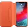 Usnjeni ovitek Apple Folio za iPhone XS Max - temno oranžna