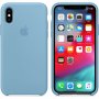 Apple Silikonski ovitek za iPhone XS - Koruzno modra