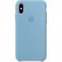 Apple Silikonski ovitek za iPhone XS - Koruzno modra