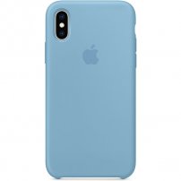 Apple Silikonski ovitek za iPhone XS - Koruzno modra