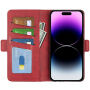 Preklopni etui iz PU usnja za iPhone 15 Pro Max - rdeč