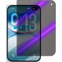 Kaljeno 2.5D Anti-Spy in Anti-Blue-Ray steklo s črnim okvirjem za sprednji zaslon za iPhone Duo