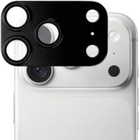 XDcase kaljeno steklo s kovinskim okvirjem za zaščito leč kamere za iPhone 18 Pro - črno