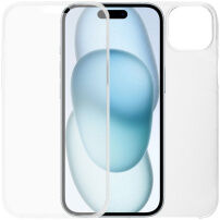 Dvodelni Etui za sprednjo in zadnjo stran za iPhone 15 - prozoren