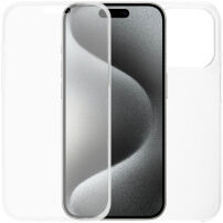Dvodelni etui za sprednjo in zadnjo stran za iPhone 15 Pro Max - prozoren