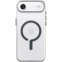 Prozoren ovitek iz trde plastike s sivim MagSafe za iPhone Air - prozoren