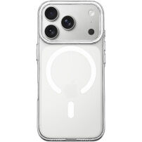 Prozoren ovitek iz trde plastike z belim MagSafe za iPhone 17 Pro / 18 Pro - brezbarven