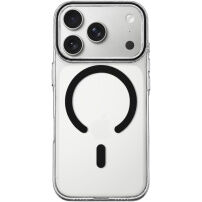 Transparenten ovitek iz trde plastike s črnim MagSafe za iPhone 17 Pro / 18 Pro - prozoren