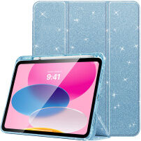 Bleščeč Etui s prostorom za Apple Pencil za iPad 10,9" (2022) / 11" (2025) - moder
