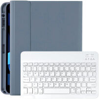Etui s tipkovnico in prostorom za Apple Pencil za iPad Pro 11" (2024/2025) - modro-sivo