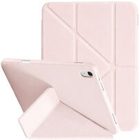 XDcase Y-fold Etui z origami stojalo in prostorom za Apple Pencil za iPad Air 4 (2020) / Air 5 (2022) / Air 11" (2024-2026) - roza