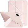 XDcase Y-fold Etui z origami Stojalo in prostorom za Apple Pencil za iPad Pro 12,9" (2018-2022) - roza