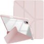 XDcase Etui z origami stojalo in prostorom za Apple Pencil za iPad Air 13" (2024-2026) / Pro 12,9" (2018-2022) - roza