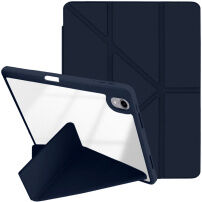 XDcase etui z origami stojalom in prostorom za Apple Pencil za iPad Air 13" (2024-2026) / Pro 12,9" (2018-2022) - temno modro