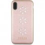 Guess pokrov, opremljen s kristali za iPhone X / XS - roza