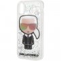 Karl Lagerfeld Iridescente ovitek z bleščicami za iPhone X / XS - jasno