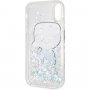 Karl Lagerfeld Iridescente ovitek z bleščicami za iPhone X / XS - jasno