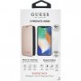 Guess iz kaljenega stekla za iPhone XR - roza-zlato