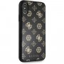 Guess Layer Glitter Peony ovitek za iPhone X / XS - črna