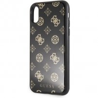 Guess Layer Glitter Peony ovitek za iPhone X / XS - črna