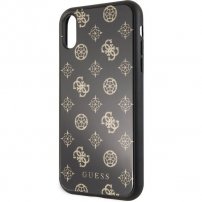 Guess Layer Glitter Peony ovitek za iPhone XR - črna