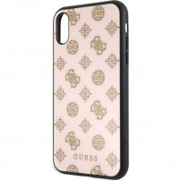 Guess Layer Glitter Peony ovitek za iPhone XR - svetlo roza