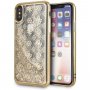 Guess originalno prozorno prevleko z bleščicami za iPhone X / XS - zlati