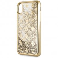 Guess originalno prozorno prevleko z bleščicami za iPhone X / XS - zlati