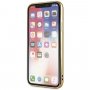 Guess originalno prozorno prevleko z bleščicami za iPhone X / XS - zlati