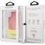 Guess prevleko za uro iz stekla za sijoče teme iPhone X / XS - roza