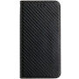 Preklopni etui z vzorcem karbonovih vlaken za iPhone 17 Pro Max / 18 Pro Max - črn