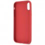 Pokrivalo iztisnjene potonike za Guess za iPhone XR - rdeče
