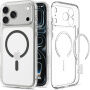 Spigen Ultra Hybrid prozoren ovitek s sivim MagSafe za iPhone 17 Pro / 18 Pro - čir
