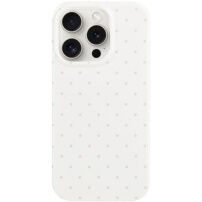 Zaščitni ovitek s pikami za iPhone 14 Pro Max - bel