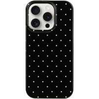 Zaščitni ovitek s pikami za iPhone 14 Pro Max - črn