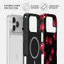 Burga Tough ovitek z vzorcem in MagSafe za iPhone 17 Pro / 18 Pro - Cherrybomb