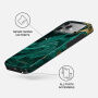 Burga Tough ovitek z vzorcem in MagSafe za iPhone 17 Pro / 18 Pro - Emerald Pool