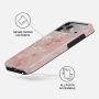 Burga Tough ovitek z vzorcem in MagSafe za iPhone 17 Pro / 18 Pro - Golden Coral