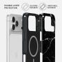 Burga Tough ovitek z vzorcem in MagSafe za iPhone 17 Pro / 18 Pro - Noir Origin
