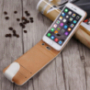 Eleganten flip etui za odpiranje Apple iPhone 6S - belo-rjave barve