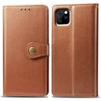 Retro denarnica iz umetnega usnja za iPhone 11 Pro - rjava
