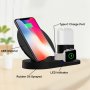 3in1 Hitra brezžična polnilna postaja 3in1 za iPhone / Apple Watch / AirPods - črna