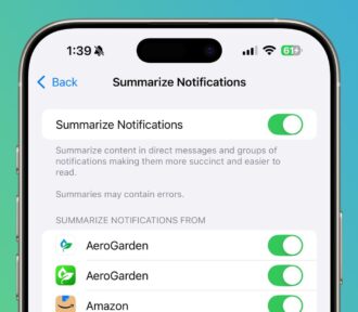 Apple v&nbsp;nekaterih aplikacijah iz sistema iOS 18.3 odstranjuje funkcijo pametnega povzetka obvestil prek Apple Intelligence!